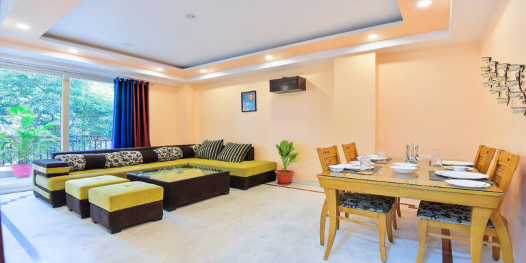 Living Room In Serviced Apartment Near Medanta Hospital Gurgaon Near Medicity Hospital